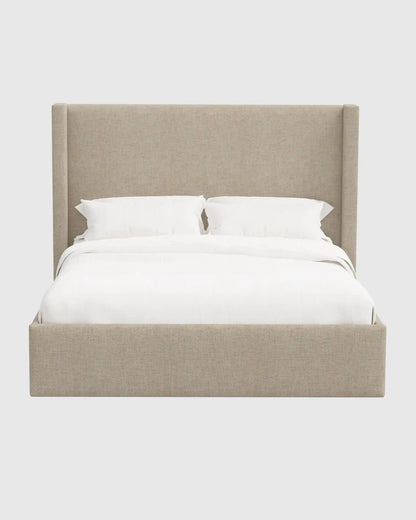 100% Linen Wingback Bed