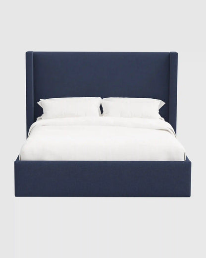 100% Linen Wingback Bed