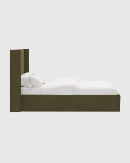 100% Linen Wingback Bed