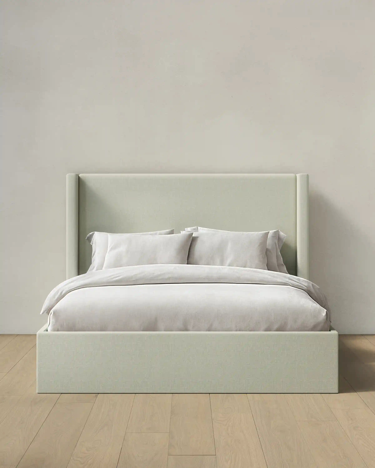 100% Linen Wingback Bed