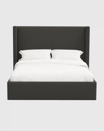 100% Linen Wingback Bed