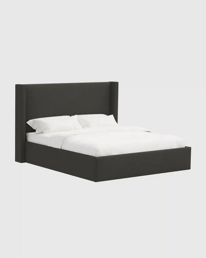 100% Linen Wingback Bed