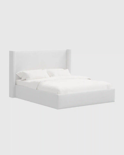 100% Linen Wingback Bed