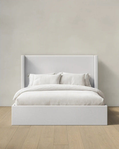100% Linen Wingback Bed