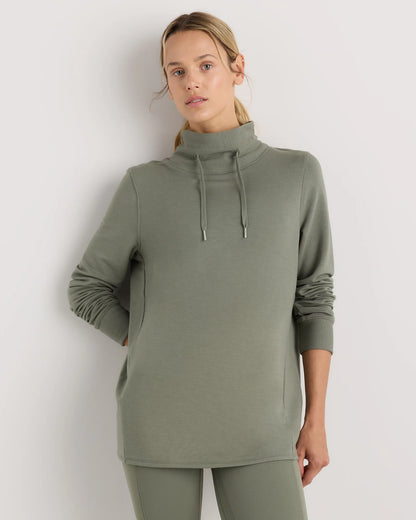 SuperSoft Fleece Mock Neck Pullover - XS / Navy