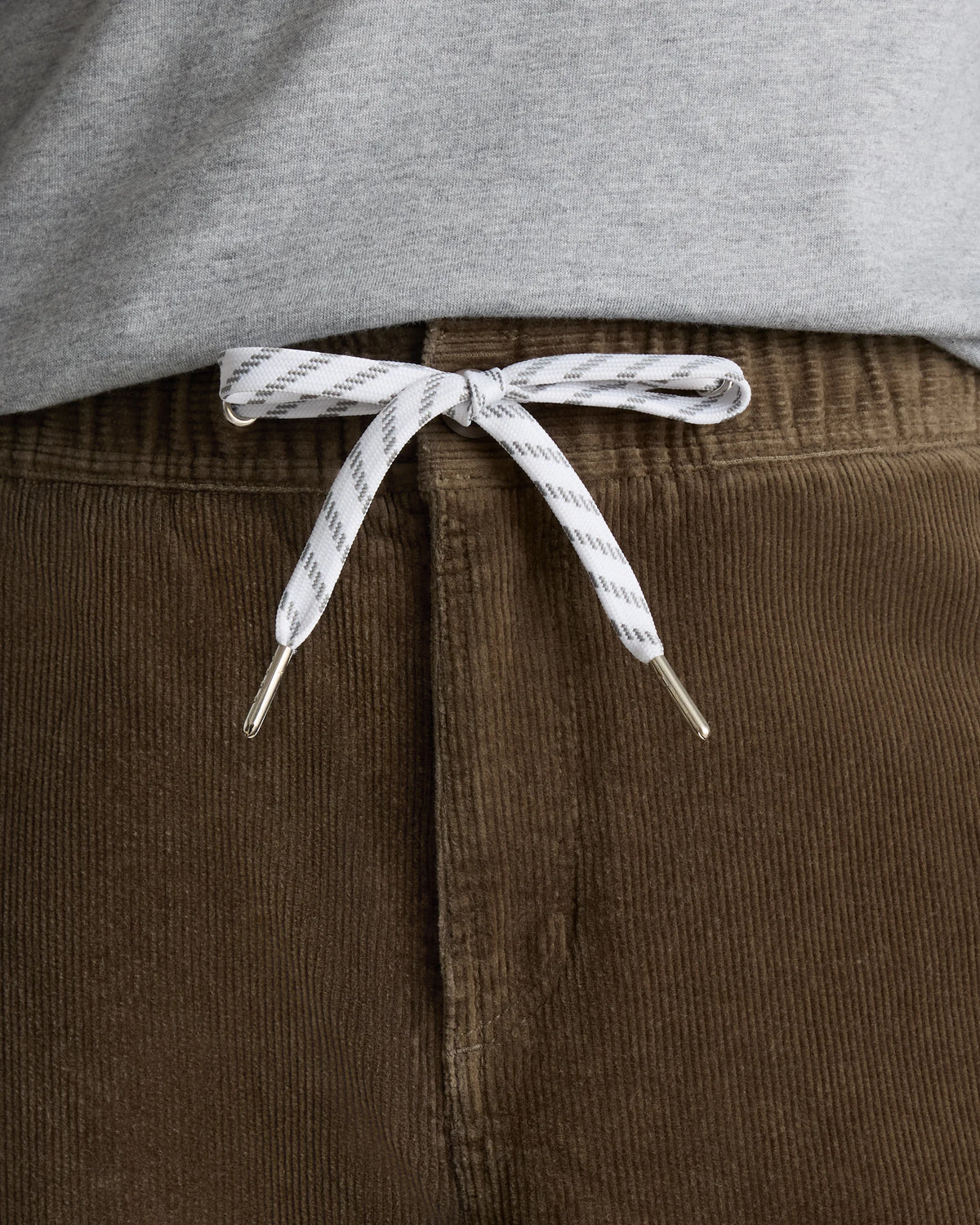 Organic Stretch Corduroy Drawstring Trousers - S / Storm Blue