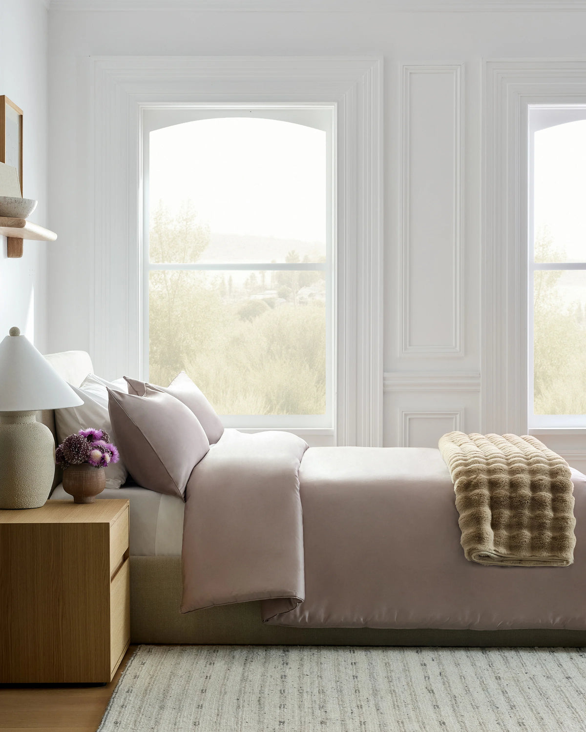 Organic Cotton Sateen Comforter - Twin / Mineral