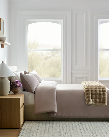 Organic Cotton Sateen Comforter - Twin / Mineral