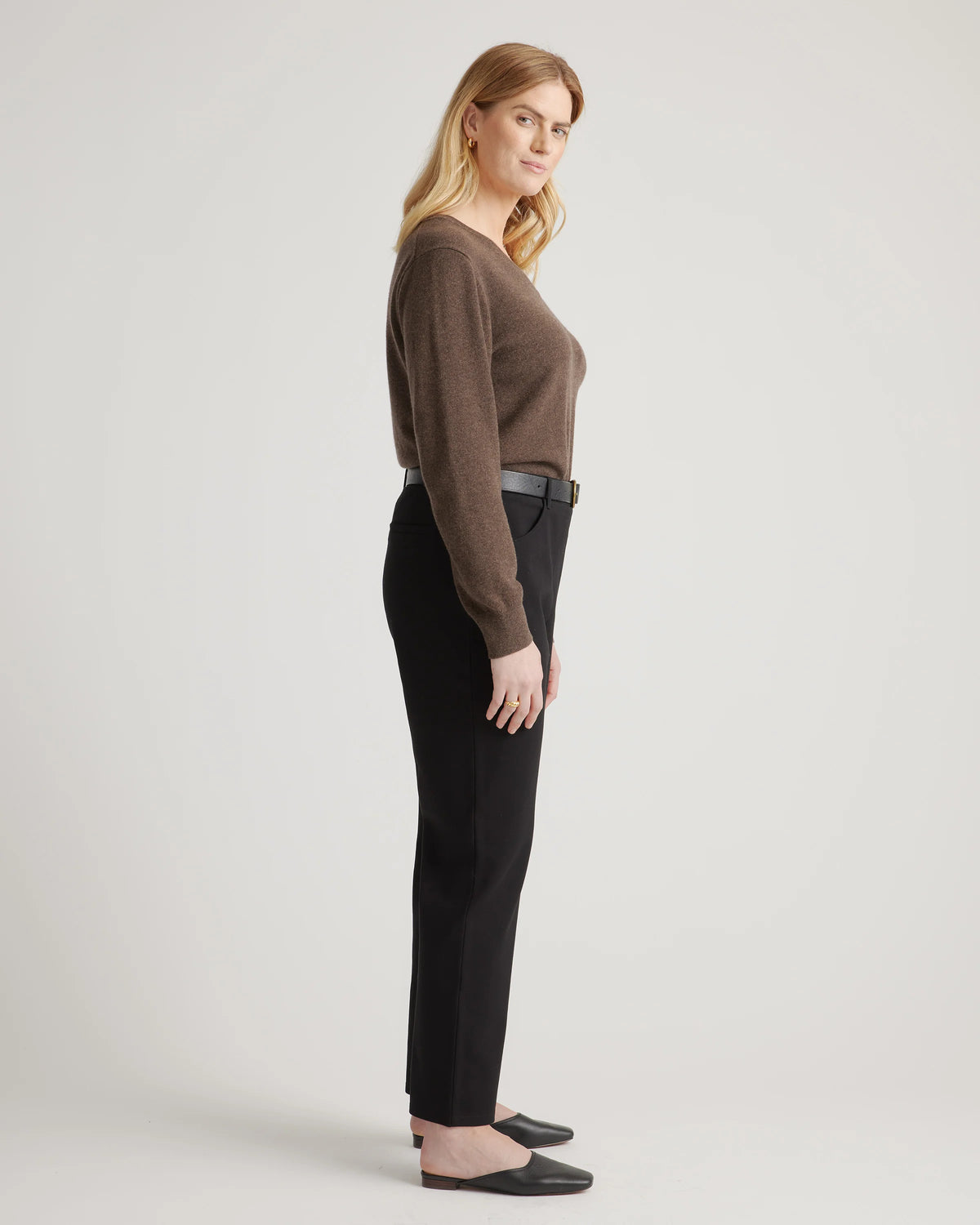 Ultra-Stretch Ponte Straight Leg 4-Pocket Pants - XS / Olive
