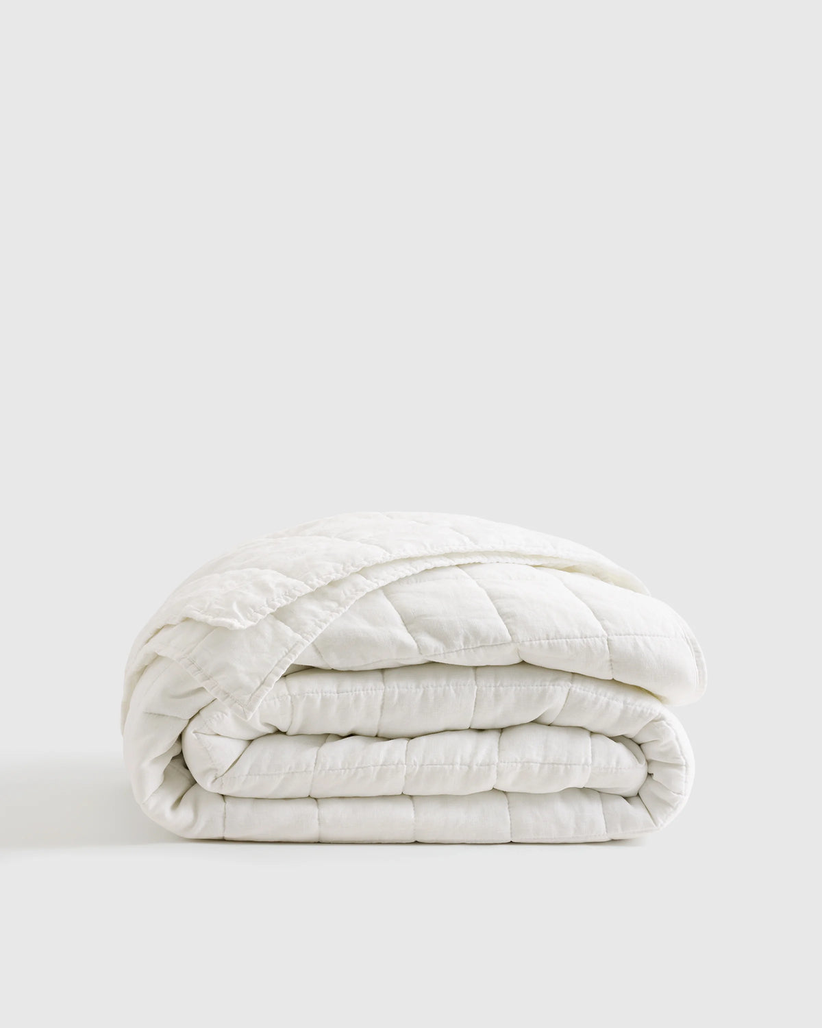 European Linen Box Quilt - Twin / Dusty Mauve