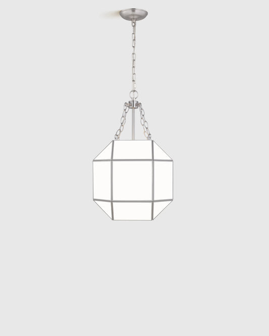 Geometric Steel Lantern Light - Small / Silver