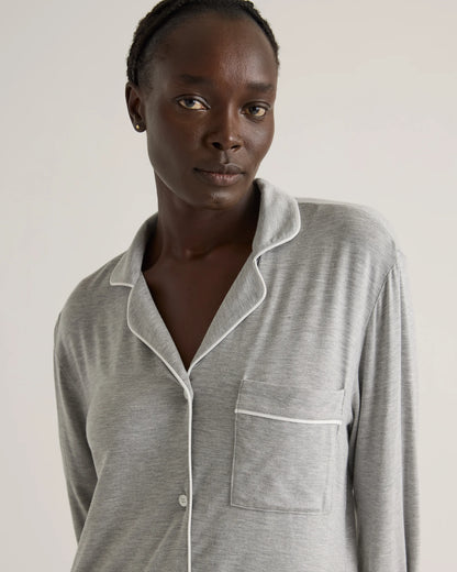 Bamboo Jersey Sleep Shirt - XS / Rhubarb