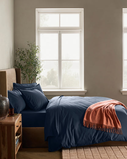 Organic Crisp Percale Deluxe Bedding Bundle - Twin / White