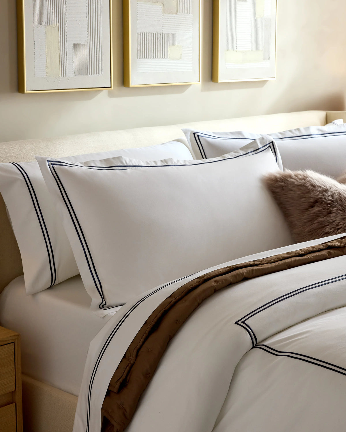 Organic Crisp Percale Deluxe Bedding Bundle - Twin / White