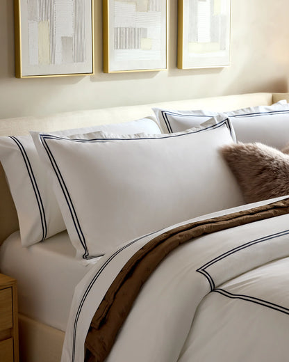 Organic Crisp Percale Deluxe Bedding Bundle - Twin / White