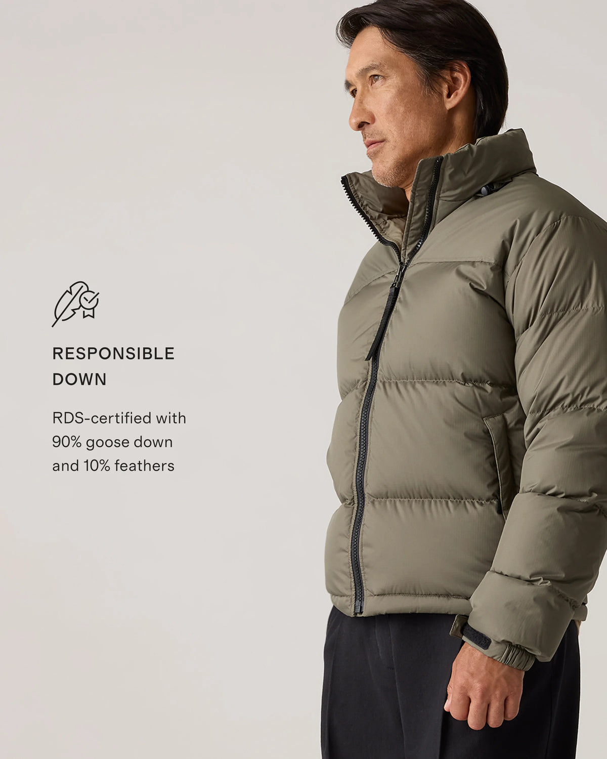 Responsible Down Puffer Jacket - XS / Carbon Grey