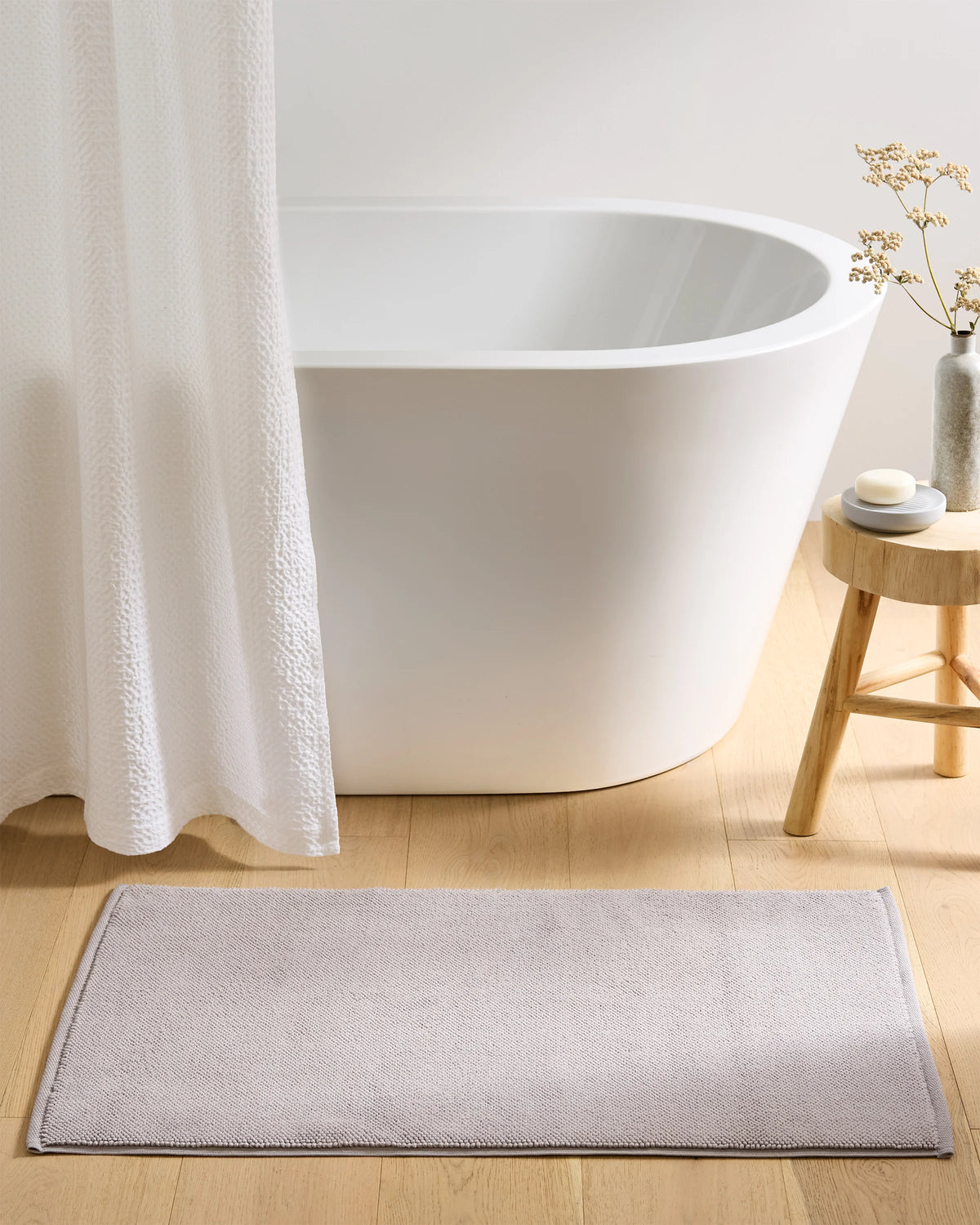Turkish Cotton Bath Mat Bundle - One Size / White