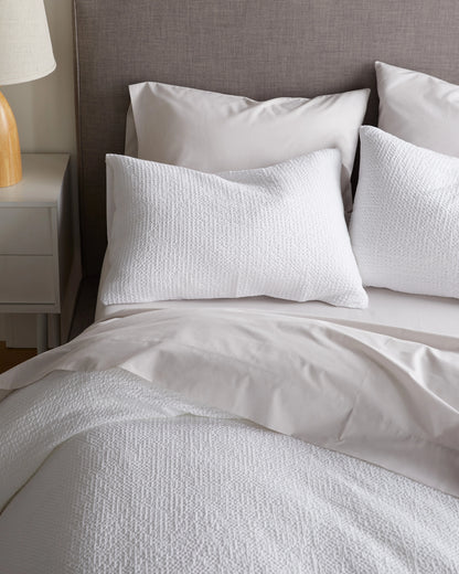 Organic Luxe Honeycomb Sham Set - Standard / Mineral