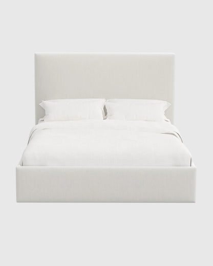 Square Bed in Performance Velvet - Full / Butterscotch