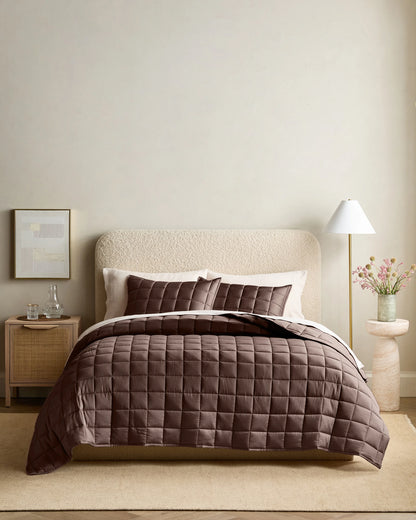 Bamboo Box Quilt Set - Twin / Sage