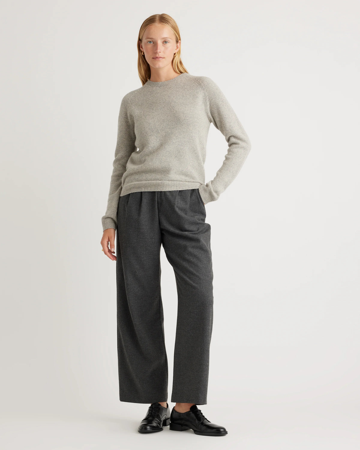 100% Yak Wool Crewneck Sweater - XS / Black