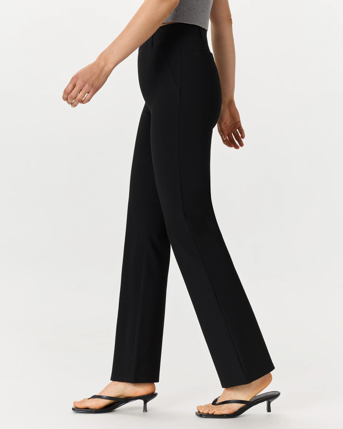 Ultra-Stretch Ponte Bootcut Pants - XS / Black