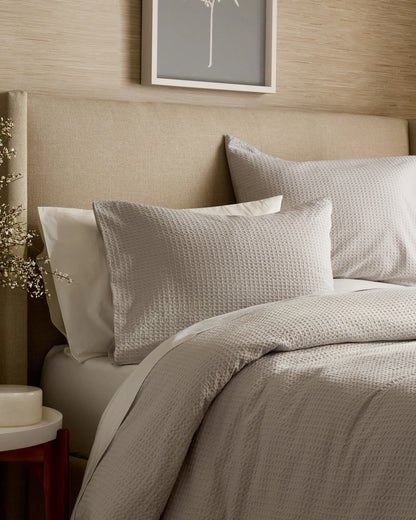 Organic Luxe Honeycomb Duvet Cover Set - Twin / Mineral