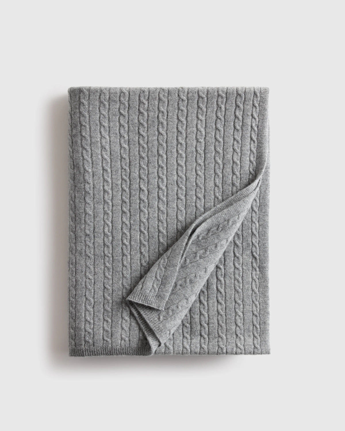 Cable Knit Cashmere Throw - 50x70 / Limoncello