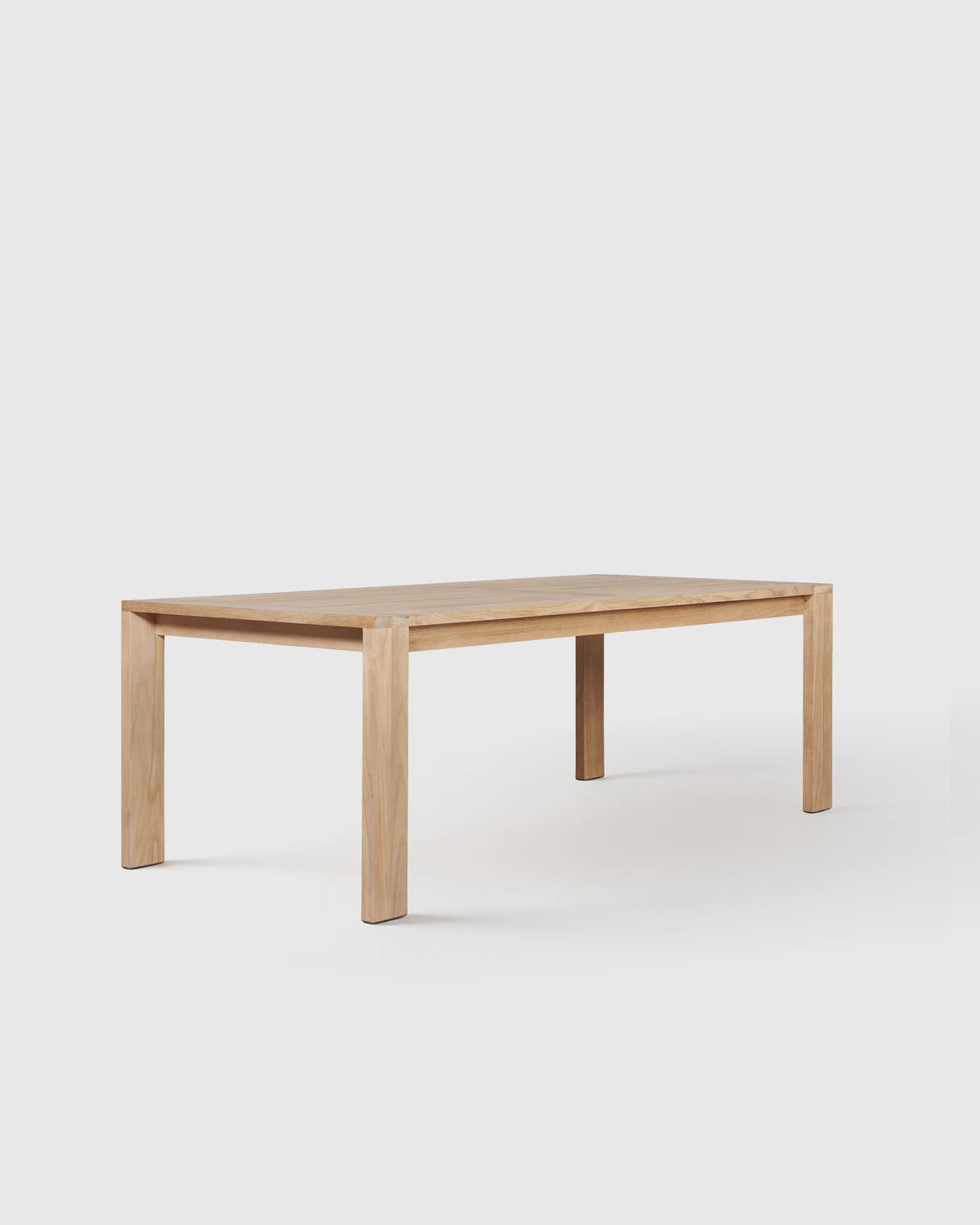Linear Solid Teak Outdoor Dining Table - 72" / Natural Teak