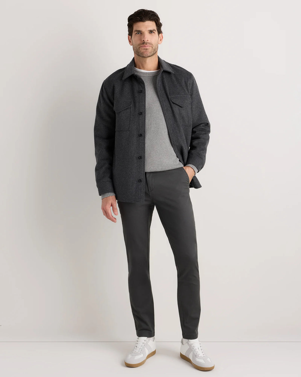 Organic Cotton Stretch Chino Pants - Slim - 30X30 / Stone