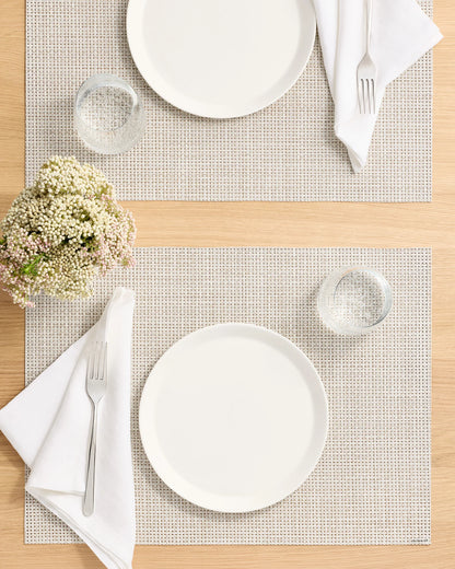 Basketweave Easy-Care Rectangular Placemat, Set of 4 by Chilewich - One Size / Celadon