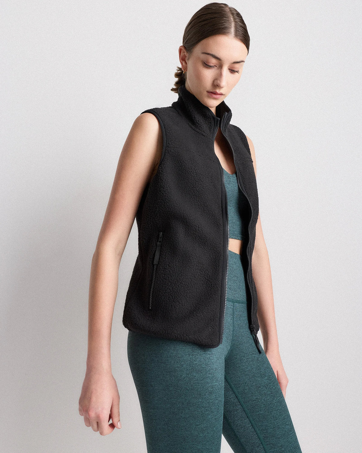 Sherpa Full-Zip Vest - XS / Black