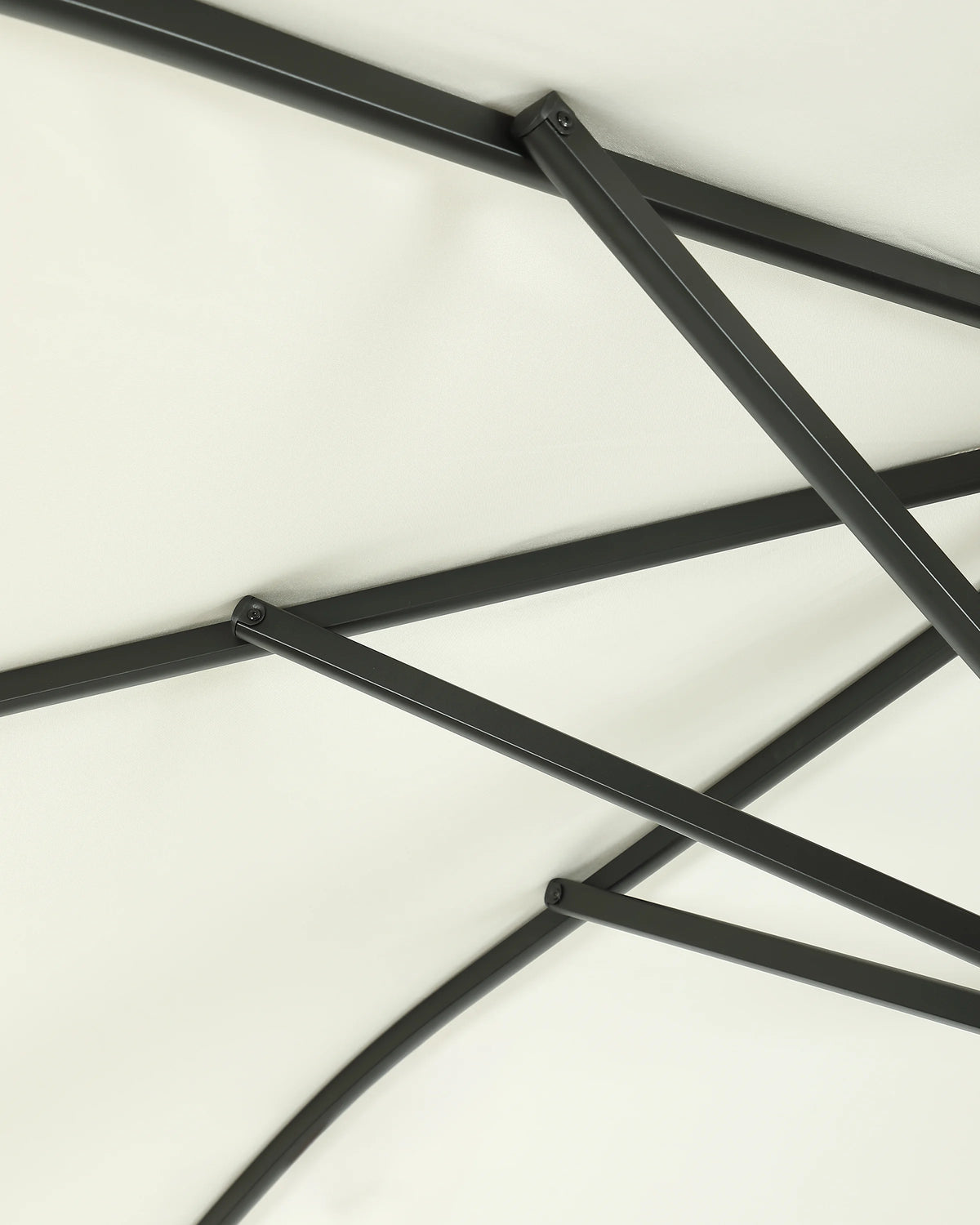 9' Round Sunbrella Outdoor Umbrella and Base - One Size / Natural/Black