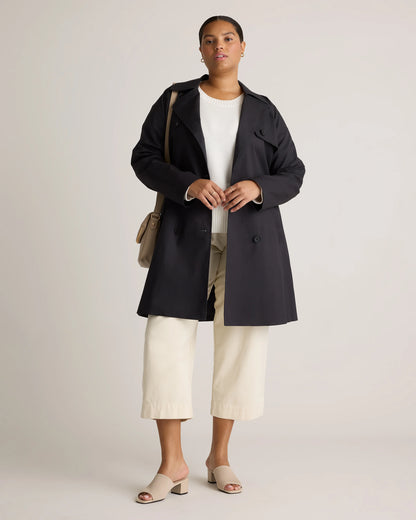 Comfort Stretch Trench Coat - XS / Navy