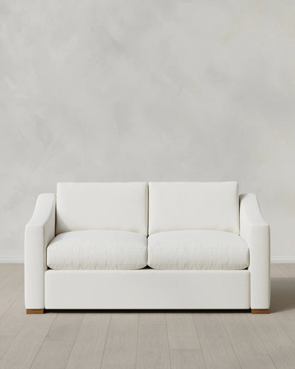 Hollis Slope Arm Sofa in Performance Chenille Linen Blend - 72" / Snow