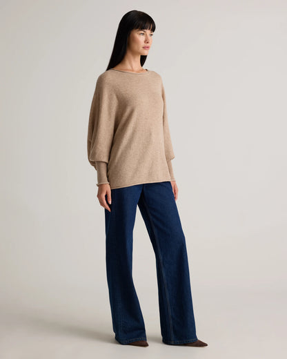 Mongolian Cashmere Batwing Sweater - S/M / Black