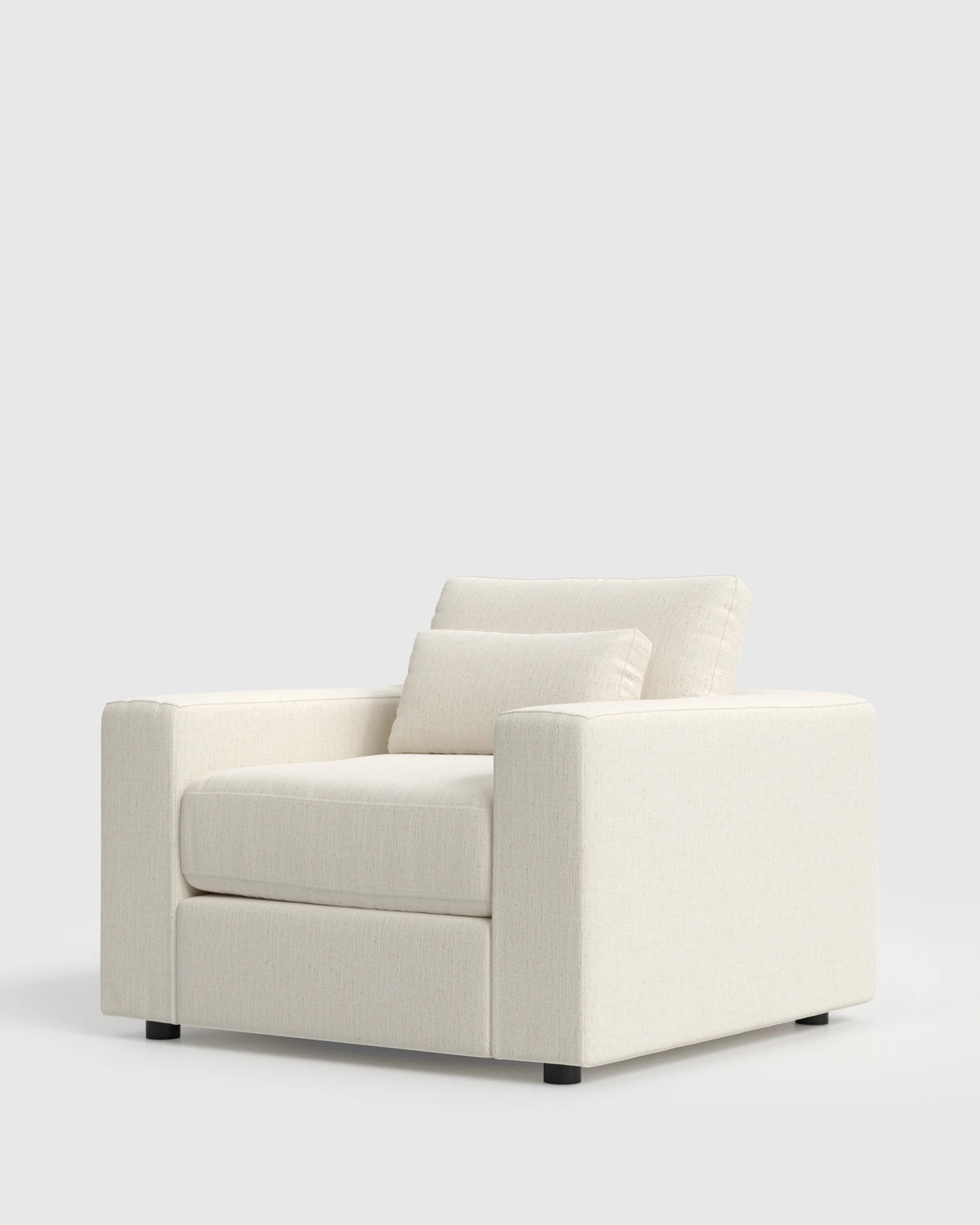 Ashford Deep Seat Chair and a Half in Performance Chenille Linen Blend - 46" / Snow