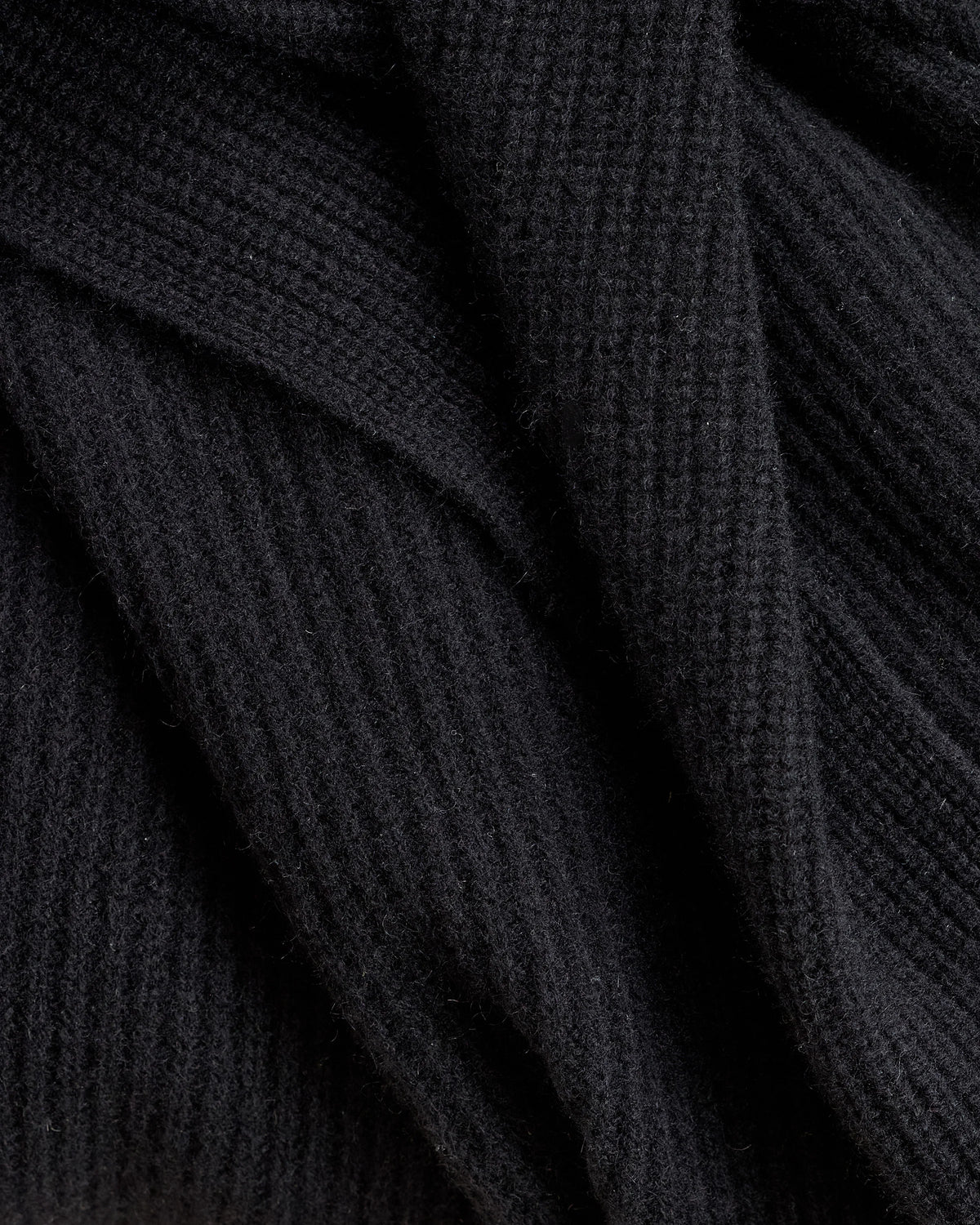 Ribbed Knit Cashmere Throw - 50x70 / Oatmeal