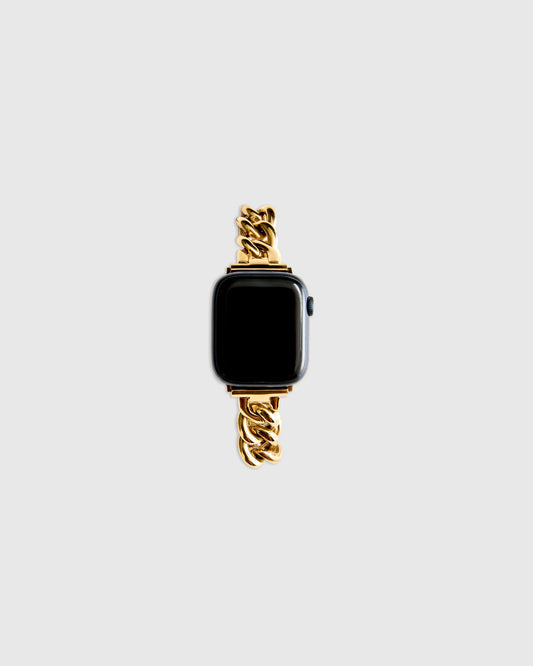 Stainless Steel Bracelet Chain Smartwatch Band - 38mm - 42mm / Gold