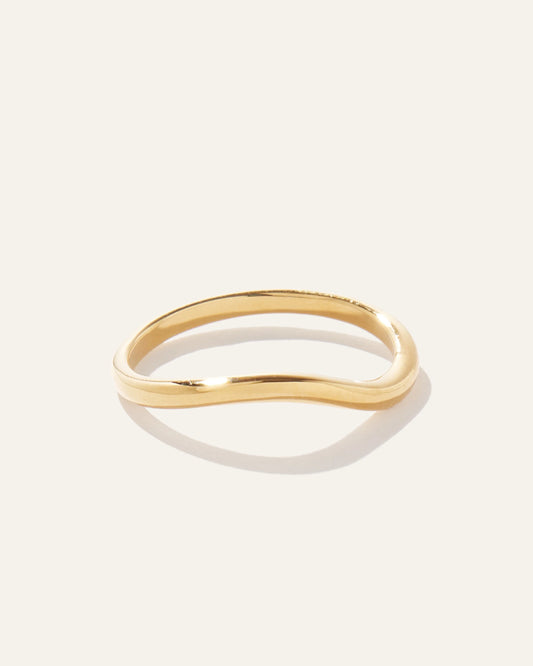 Bold Wave Ring - 4 / Gold Vermeil