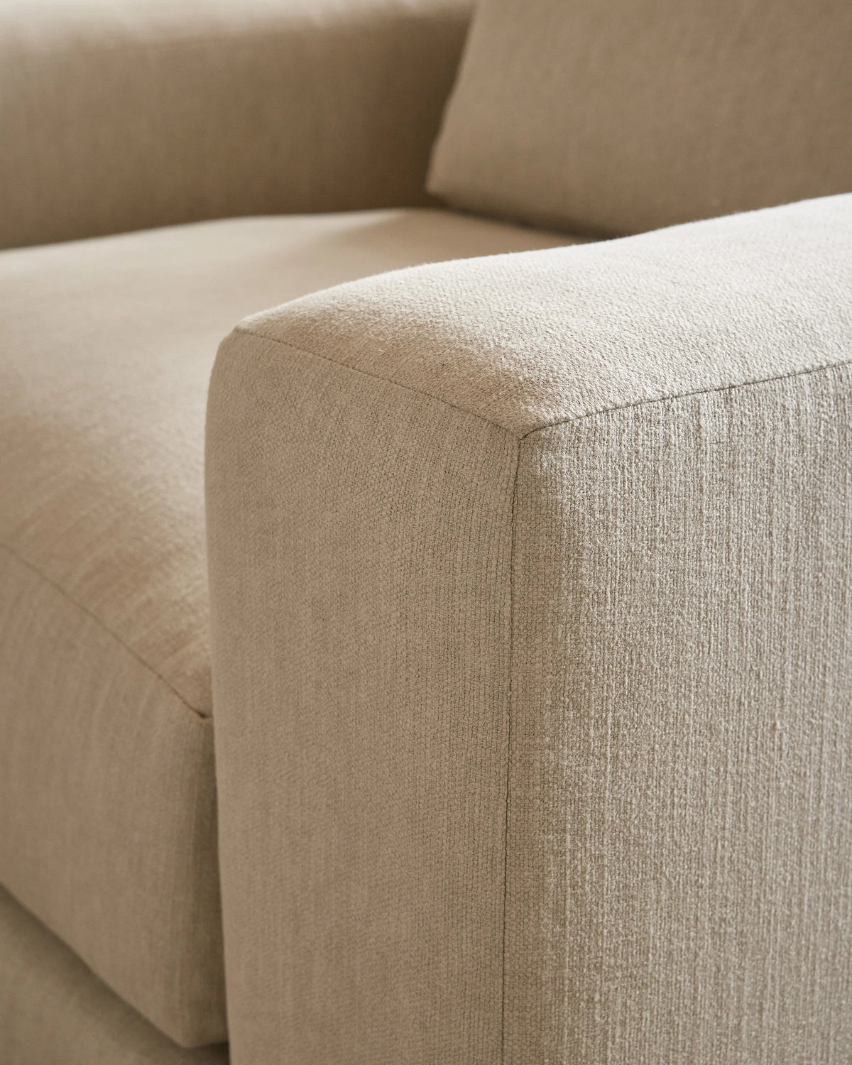 Ashford Deep Seat Chair and a Half in Performance Chenille Linen Blend - 46" / Snow