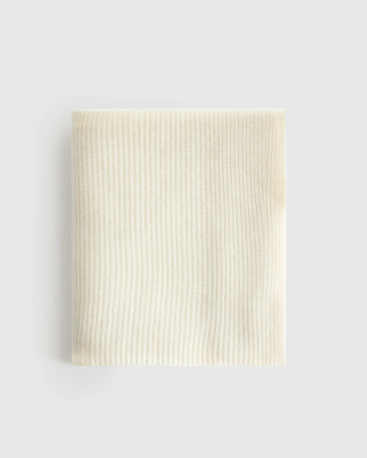 Ribbed Knit Cashmere Throw - 50x70 / Oatmeal