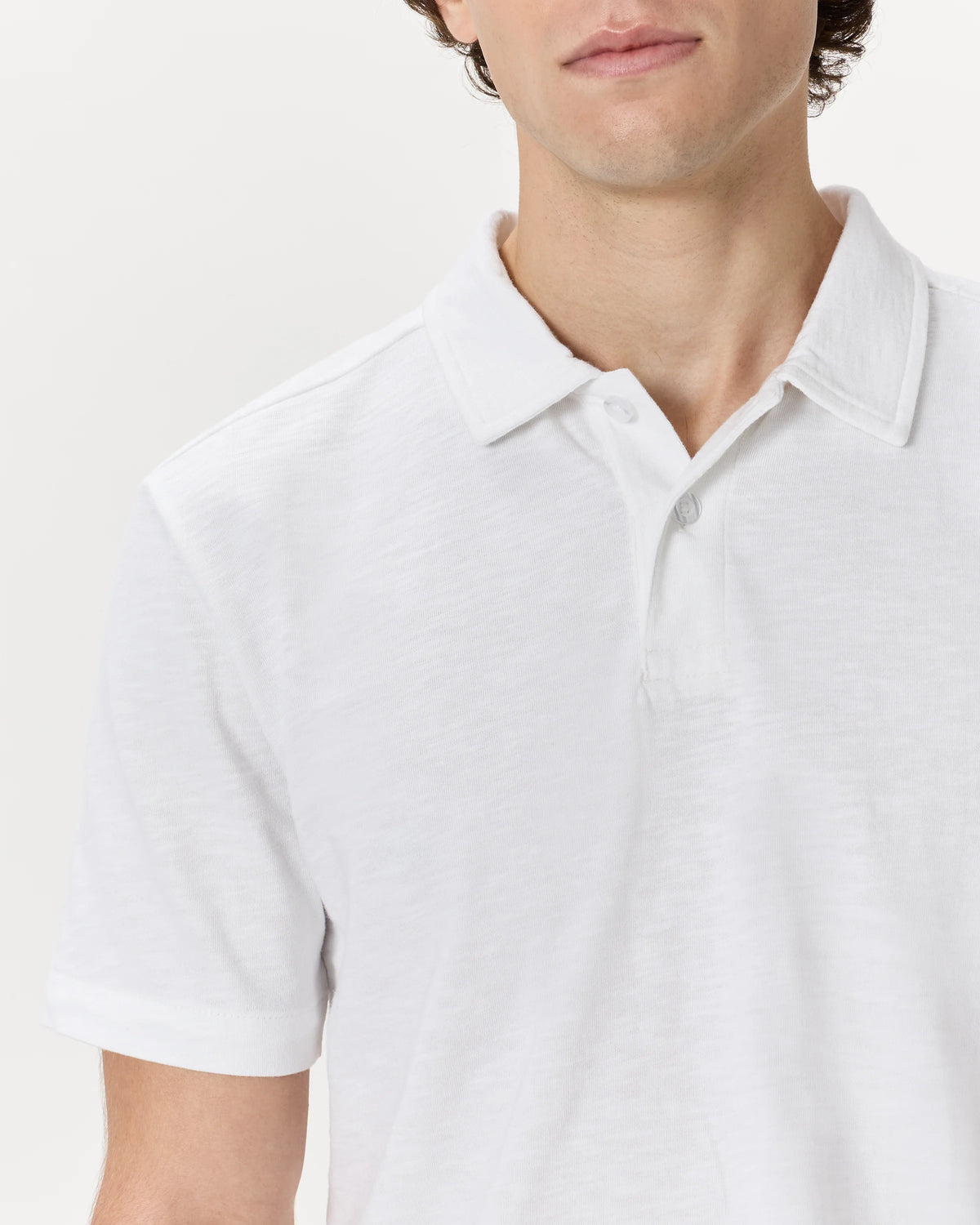 100% Organic Cotton Slub Polo - S / Classic White