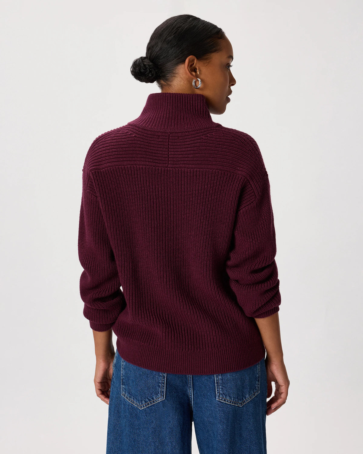 Australian Merino Wool Half Zip Sweater - XS / Heather Grey