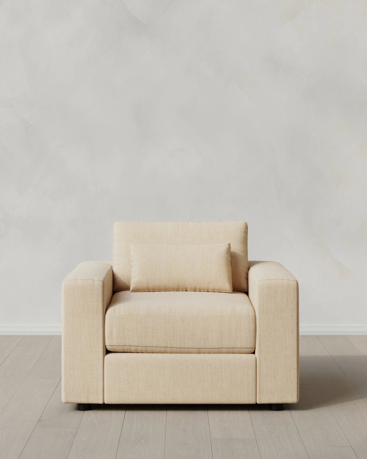 Ashford Deep Seat Chair and a Half in Performance Chenille Linen Blend - 46" / Snow