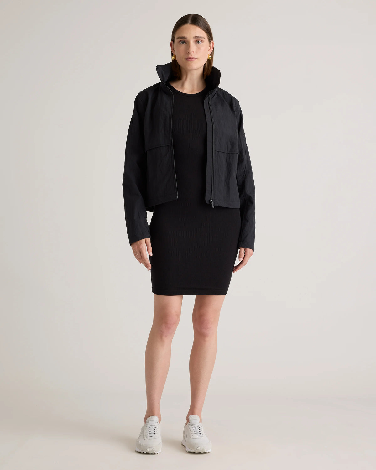 Water Repellent Windbreaker Jacket - XS / Praline