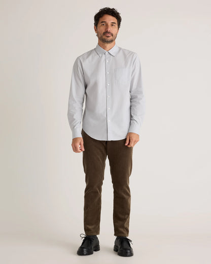 Organic Cotton Stretch Poplin Shirt - S / Grey Gingham