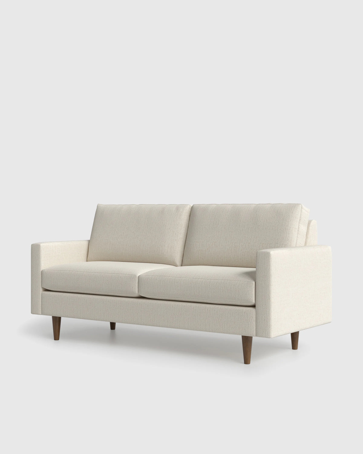 Atlas Midcentury Sofa in Performance Chenille Linen Blend - 6ft / Snow