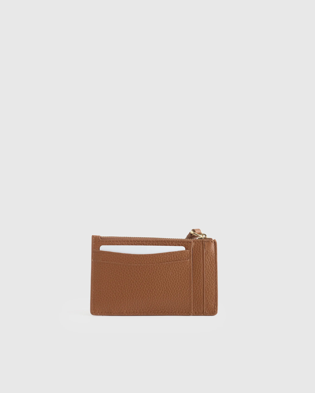 Italian Leather Card Case Wristlet - One Size / Black