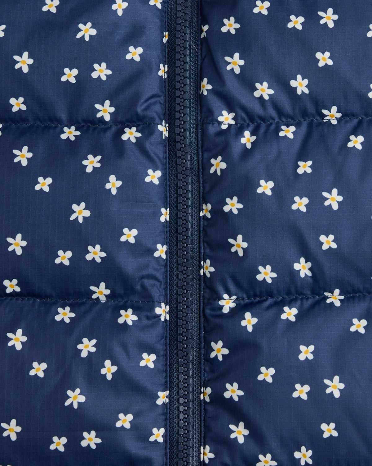 Lightweight Down Puffer Vest - 2T / Navy Mini Floral